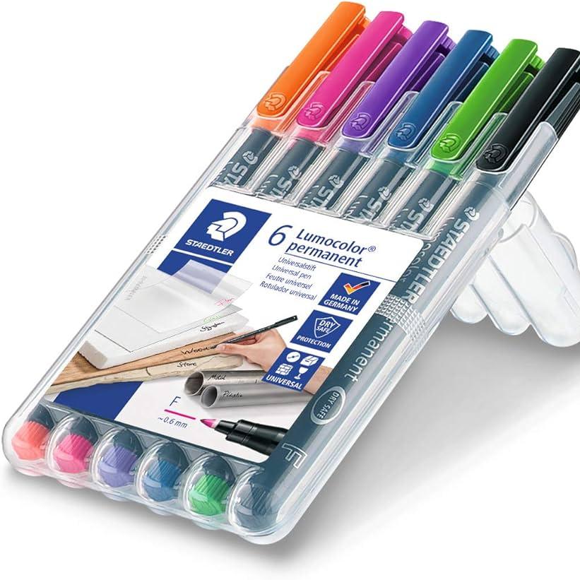 Rotulador permanente Lumocolor estuche de 6 uds stdos - STAEDTLER