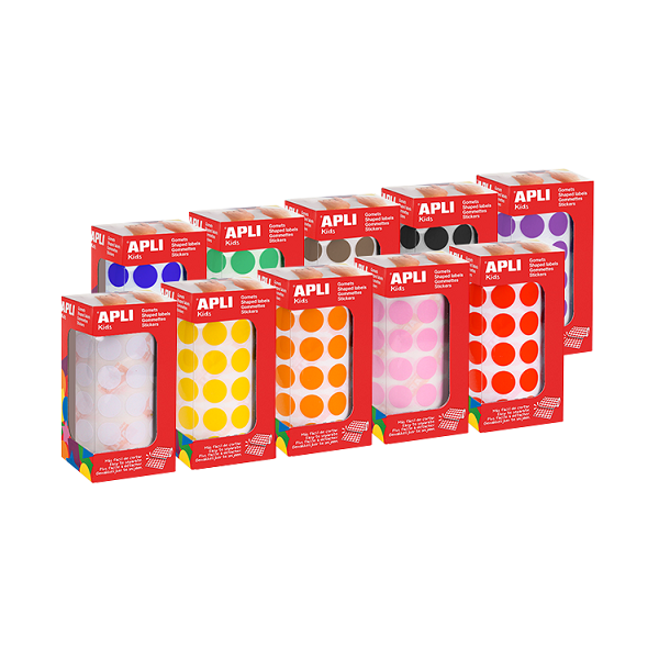 Rollos de gomets círculos - 15 mm diametro