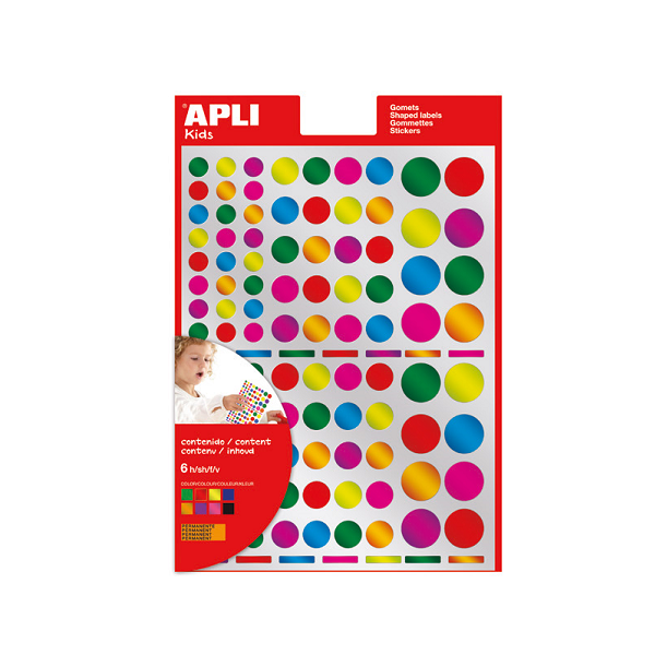 Sobres de Gomets multicolor metalizado