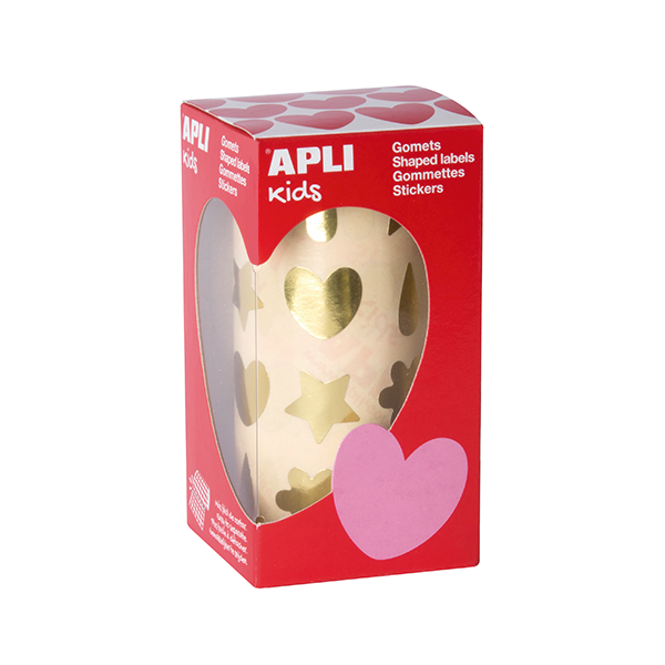 Rollo gomets formas surtidas metalizadas