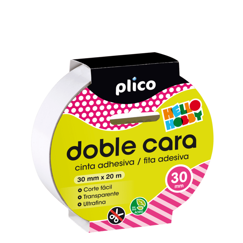 Cinta adhesiva doble cara Plico