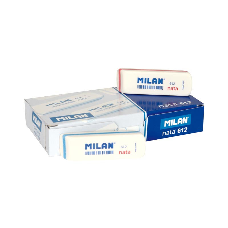 Goma de borrar MILAN 612 nata caja de 12 unidades